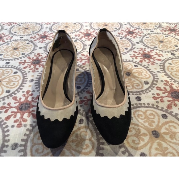 Chloe Shoes - CHLOE MESH SCALLOP BRIDGET BLACK BROWN SHOES-$469+